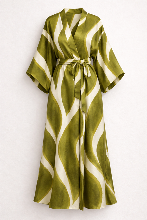 Ensemble Layla robe de nuit & kimono satin confortable et élégante